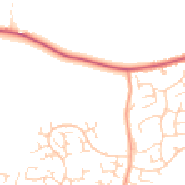Daytime road noise heatmap for CO13 0GQ