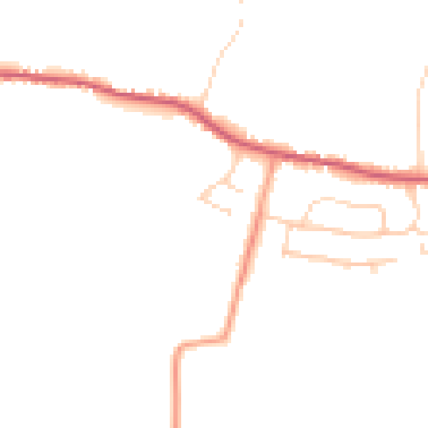 Daytime road noise heatmap for CO13 0HD