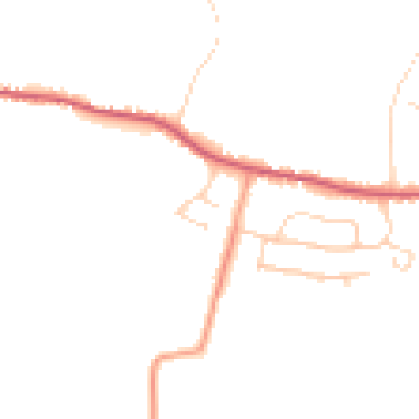 Daytime road noise heatmap for CO13 0HF