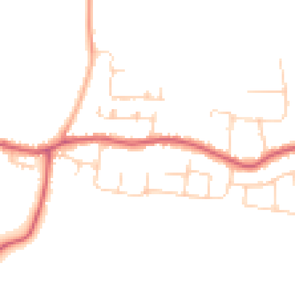 Daytime road noise heatmap for CO13 0LD