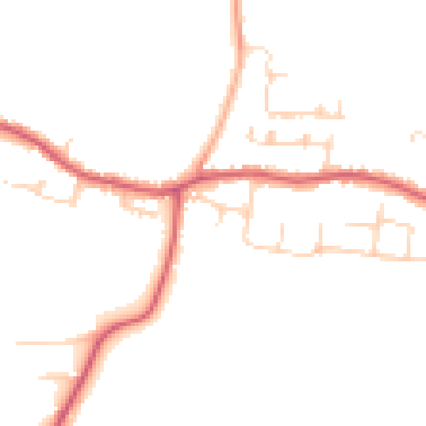 Daytime road noise heatmap for CO13 0LL