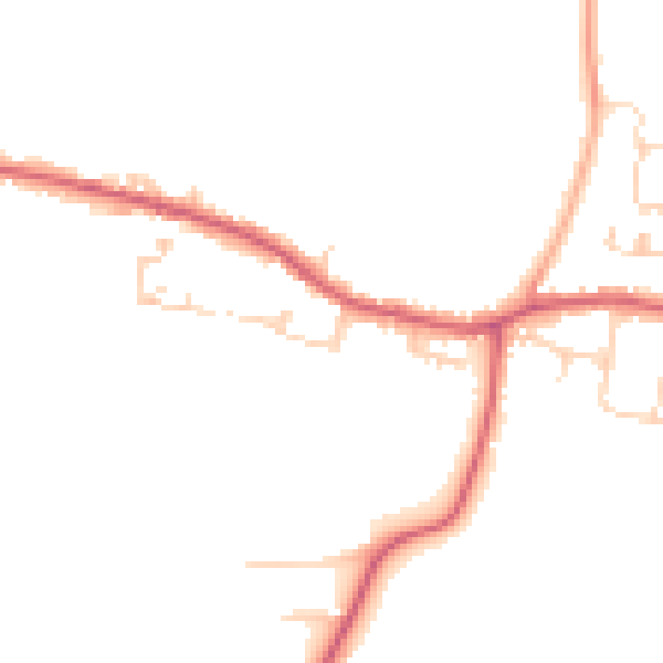 Daytime road noise heatmap for CO13 0LU