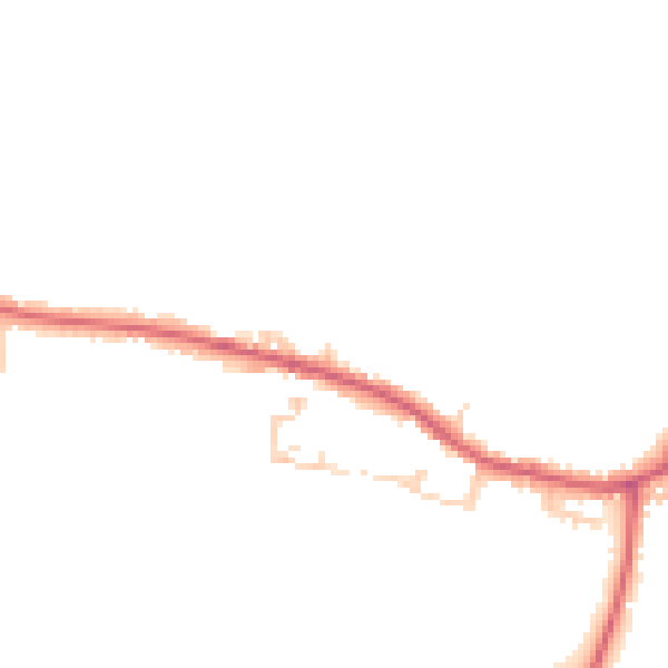 Daytime road noise heatmap for CO13 0NE