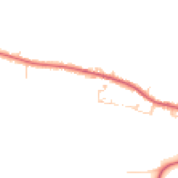 Daytime road noise heatmap for CO13 0NF