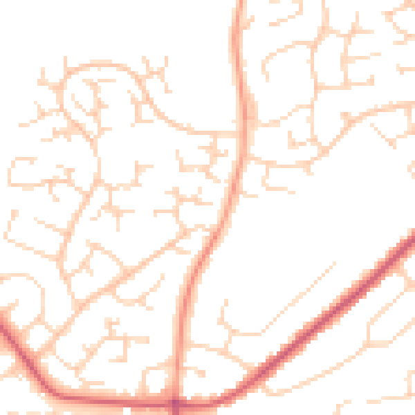 Daytime road noise heatmap for CO13 0RX