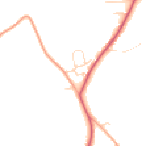Daytime road noise heatmap for CO13 0SA