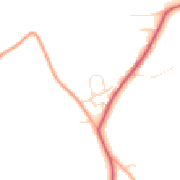 Daytime road noise heatmap for CO13 0SE