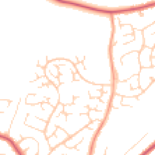 Daytime road noise heatmap for CO13 0SX