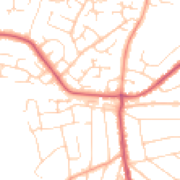 Daytime road noise heatmap for CO13 0TW