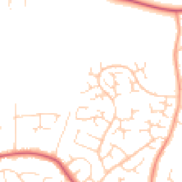 Daytime road noise heatmap for CO13 0UE
