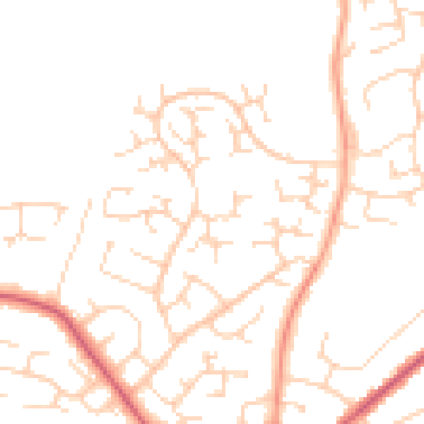 Daytime road noise heatmap for CO13 0UR
