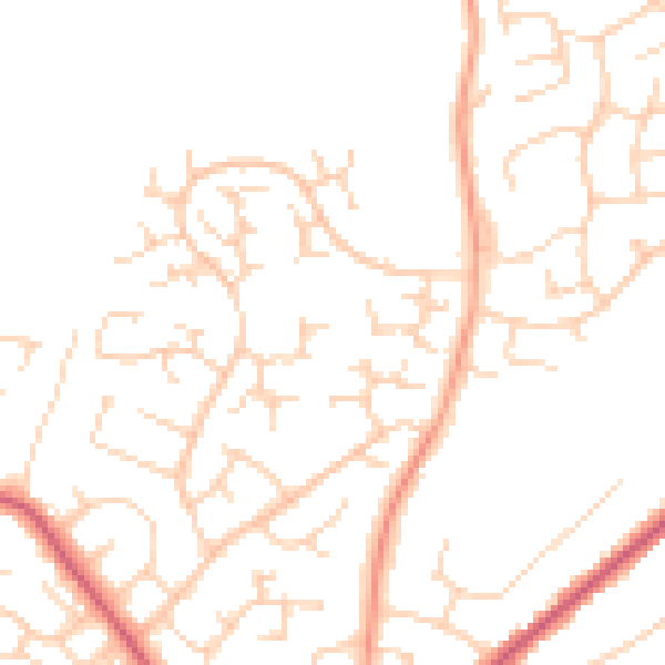 Daytime road noise heatmap for CO13 0UT