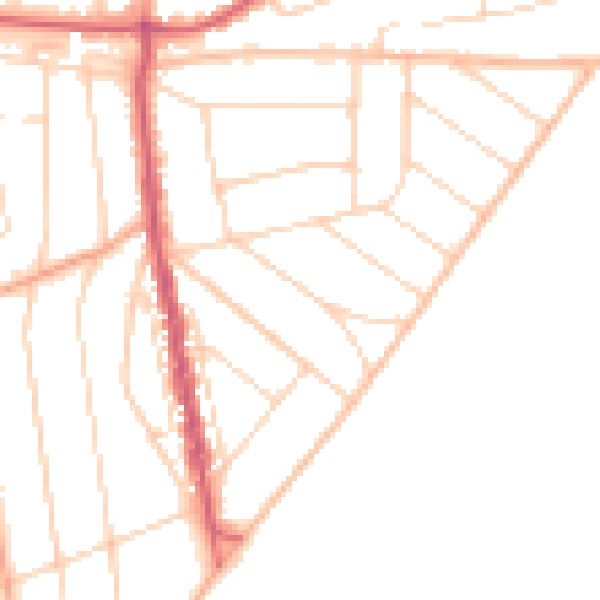 Daytime road noise heatmap for CO13 9AR
