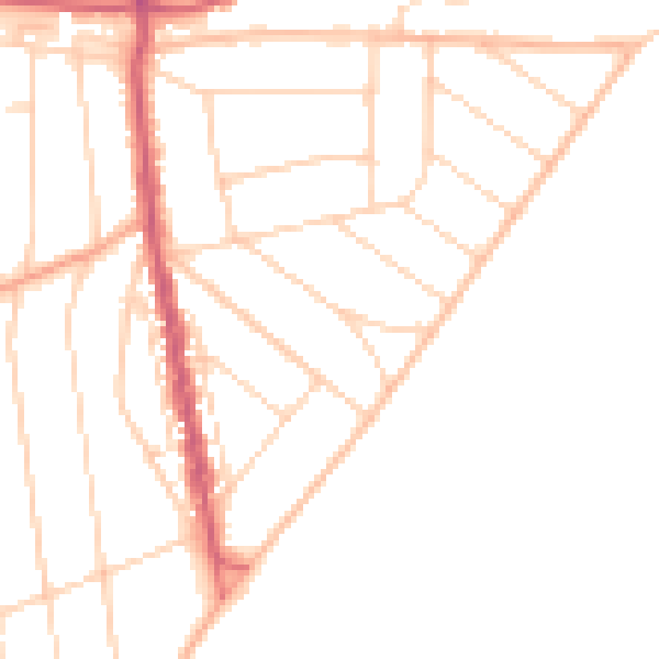 Daytime road noise heatmap for CO13 9BT