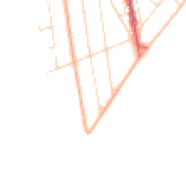Daytime road noise heatmap for CO13 9EQ