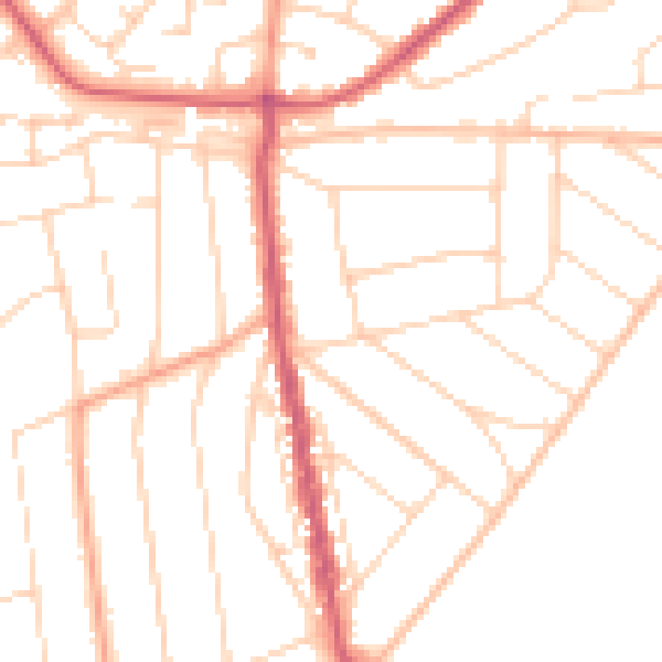 Daytime road noise heatmap for CO13 9HG