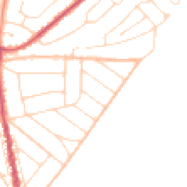 Daytime road noise heatmap for CO13 9HX