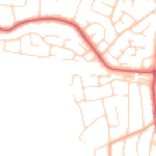 Daytime road noise heatmap for CO13 9LE