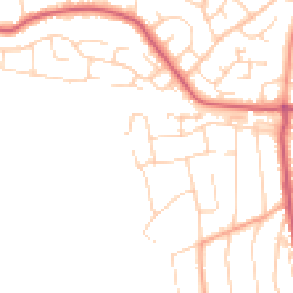 Daytime road noise heatmap for CO13 9LF