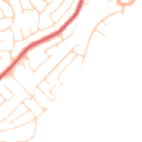 Daytime road noise heatmap for CO13 9NX