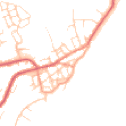 Daytime road noise heatmap for CO14 8AH