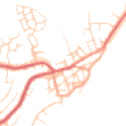 Daytime road noise heatmap for CO14 8BL