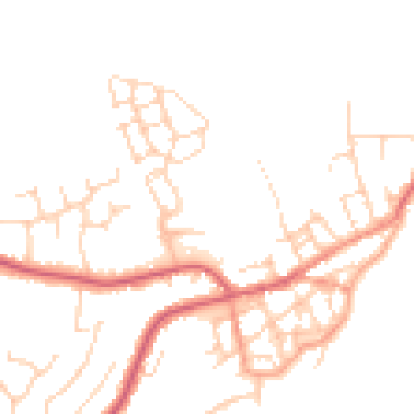 Daytime road noise heatmap for CO14 8FY
