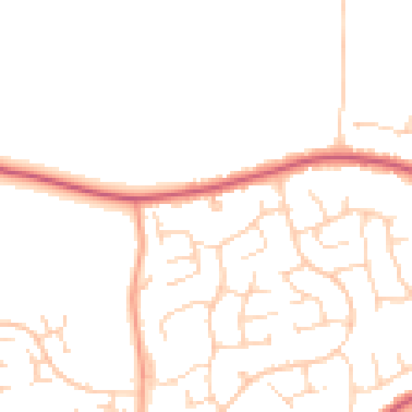 Daytime road noise heatmap for CO14 8TB