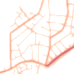 Daytime road noise heatmap for CO15 1BB