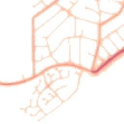 Daytime road noise heatmap for CO15 1BL