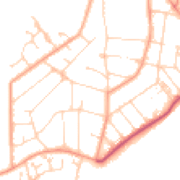 Daytime road noise heatmap for CO15 1DE