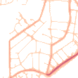 Daytime road noise heatmap for CO15 1DF