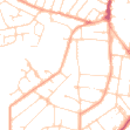 Daytime road noise heatmap for CO15 1DL