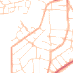Daytime road noise heatmap for CO15 1DN