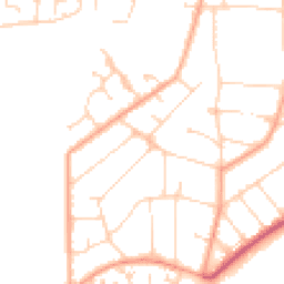 Daytime road noise heatmap for CO15 1DQ