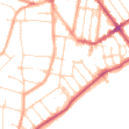 Daytime road noise heatmap for CO15 1ER