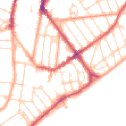 Daytime road noise heatmap for CO15 1NU