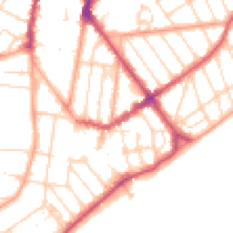 Daytime road noise heatmap for CO15 1SU