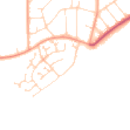 Daytime road noise heatmap for CO15 1XY