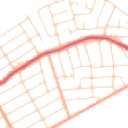 Daytime road noise heatmap for CO15 5NX