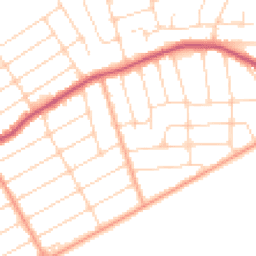 Daytime road noise heatmap for CO15 5PA