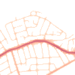 Daytime road noise heatmap for CO15 5XL