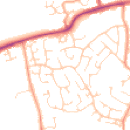 Daytime road noise heatmap for CO16 7BA