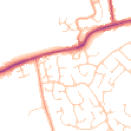 Daytime road noise heatmap for CO16 7EL