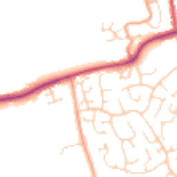 Daytime road noise heatmap for CO16 7ER