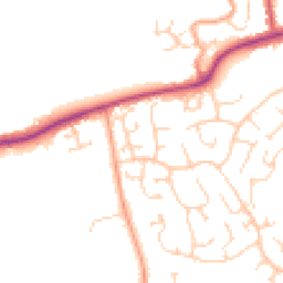 Daytime road noise heatmap for CO16 7EW