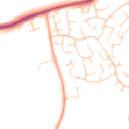 Daytime road noise heatmap for CO16 7PB