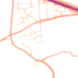 Daytime road noise heatmap for CO16 8AF
