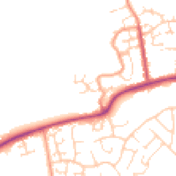 Daytime road noise heatmap for CO16 8AS