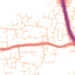 Daytime road noise heatmap for CO16 8ED